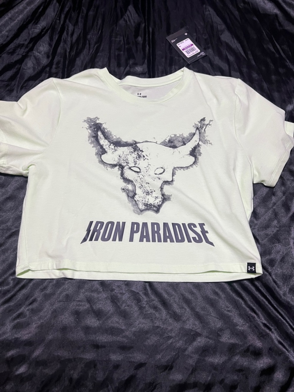 Under Armour Light Green 'Iron Paradise' Crop Tee